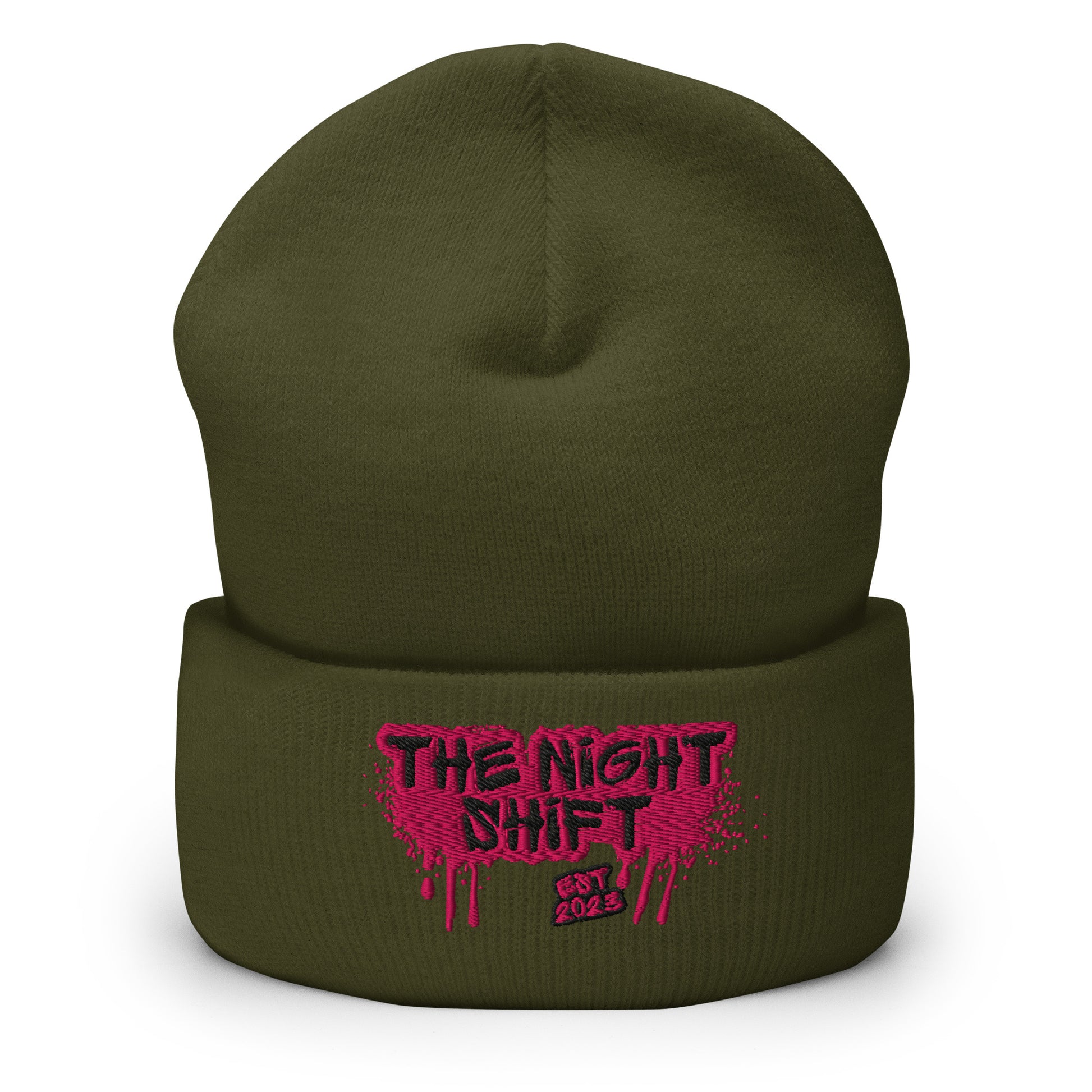 The Night Shift-Embroidered Cuffed Beanie The Night Shift Performance Street Gear by The Night Shift Automotive Apparel