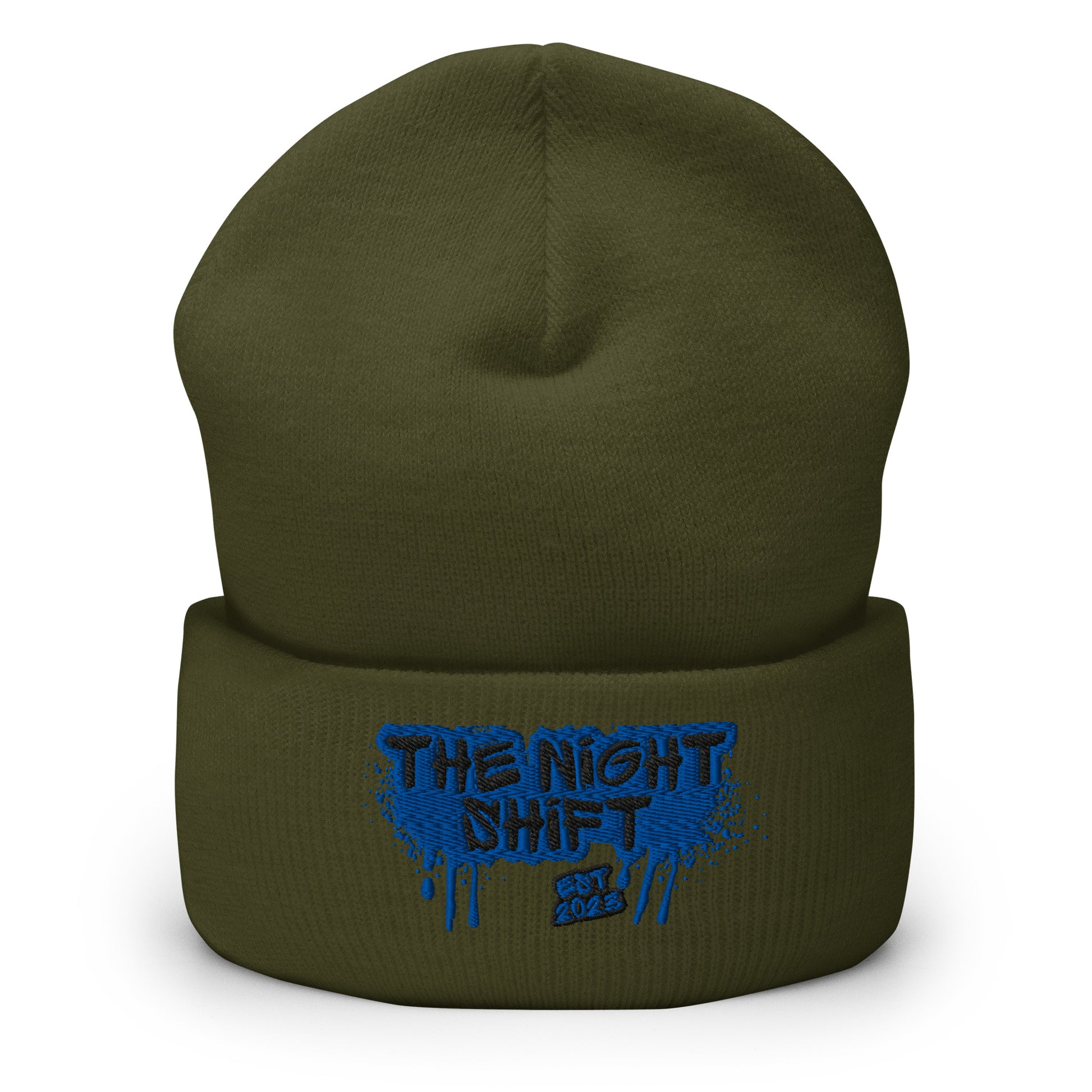 The Night Shift-Embroidered Cuffed Beanie The Night Shift Performance Street Gear by The Night Shift Automotive Apparel