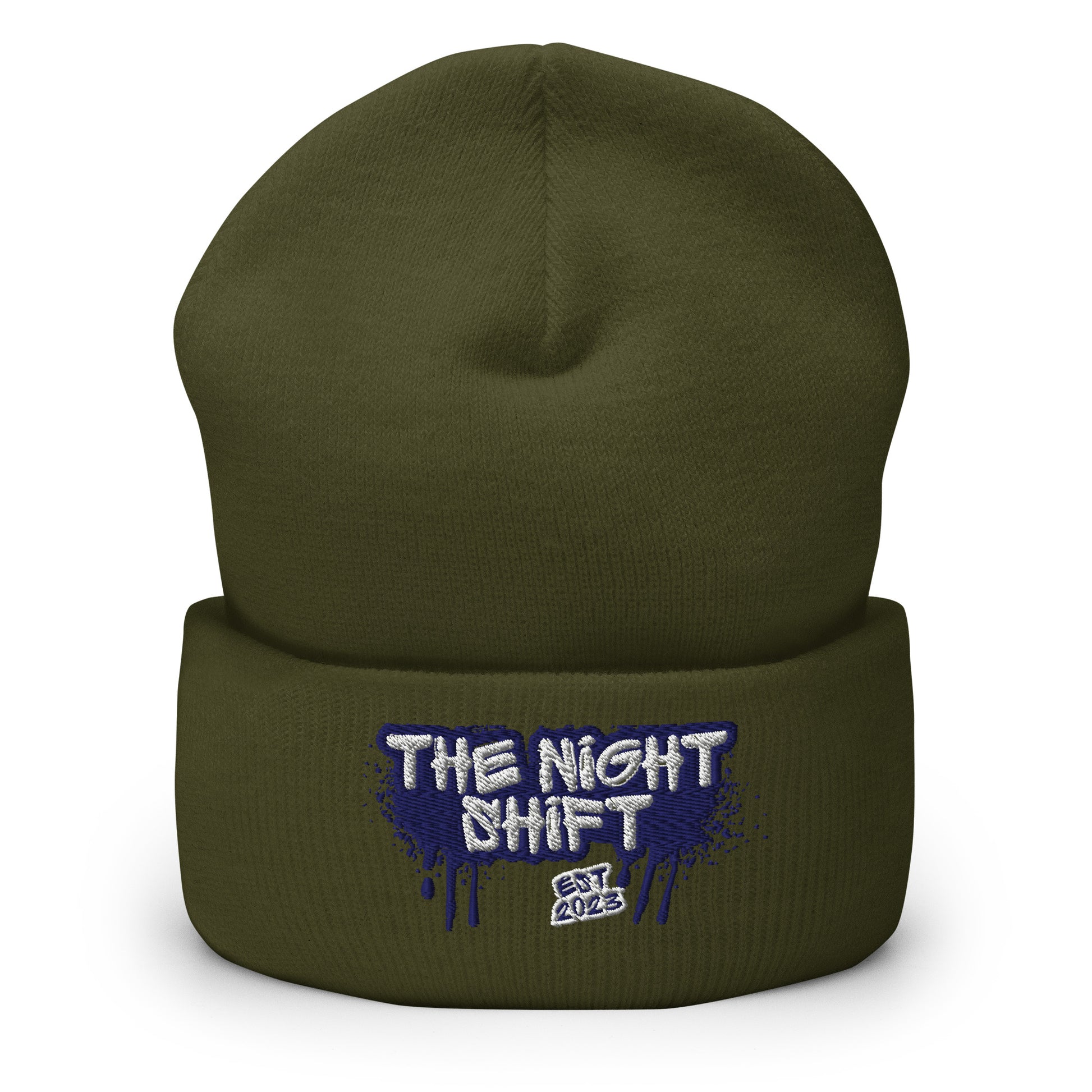The Night Shift-Embroidered Cuffed Beanie The Night Shift Performance Street Gear by The Night Shift Automotive Apparel