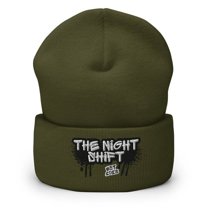 The Night Shift-Embroidered Cuffed Beanie The Night Shift Performance Street Gear by The Night Shift Automotive Apparel