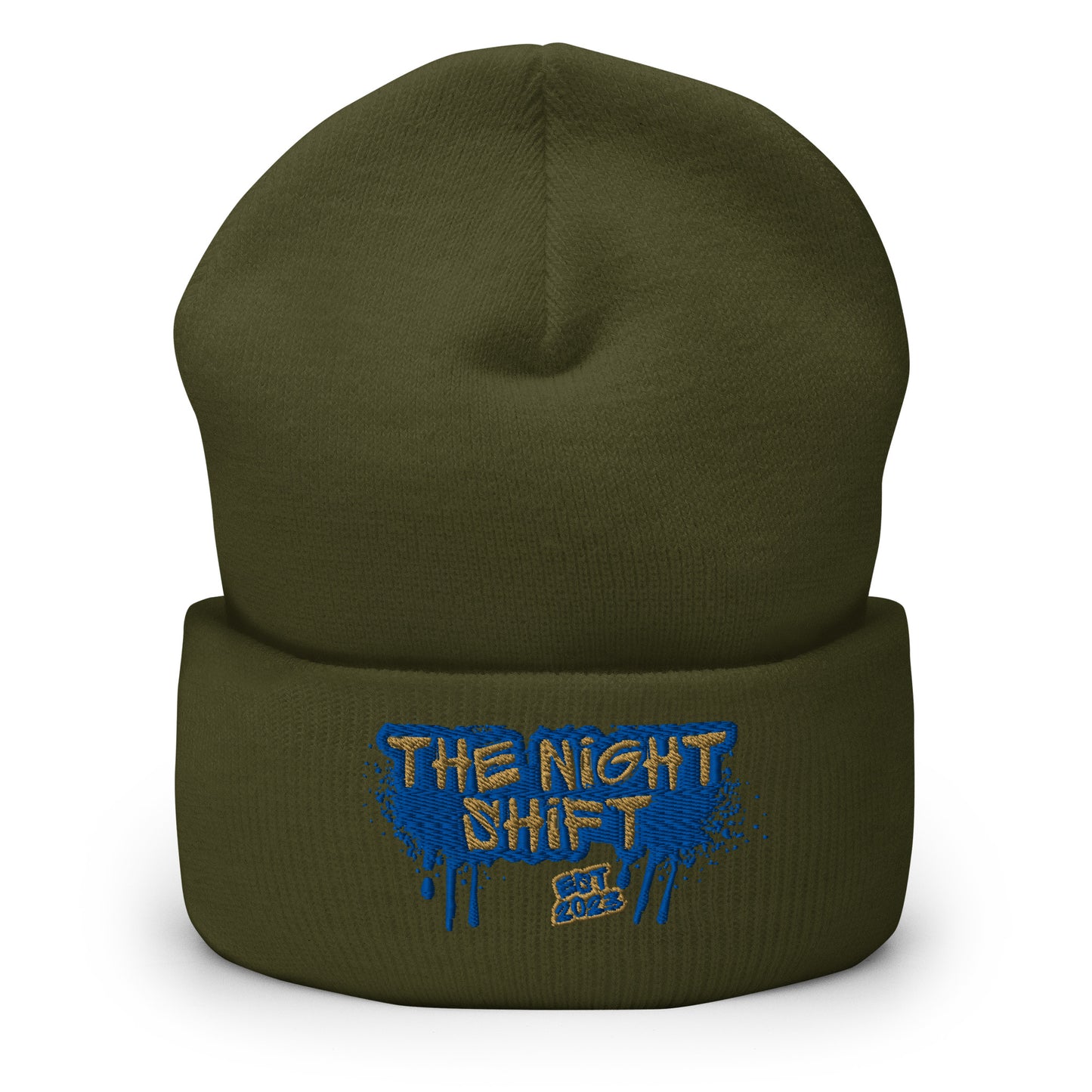 The Night Shift-Embroidered Cuffed Beanie The Night Shift Performance Street Gear by The Night Shift Automotive Apparel