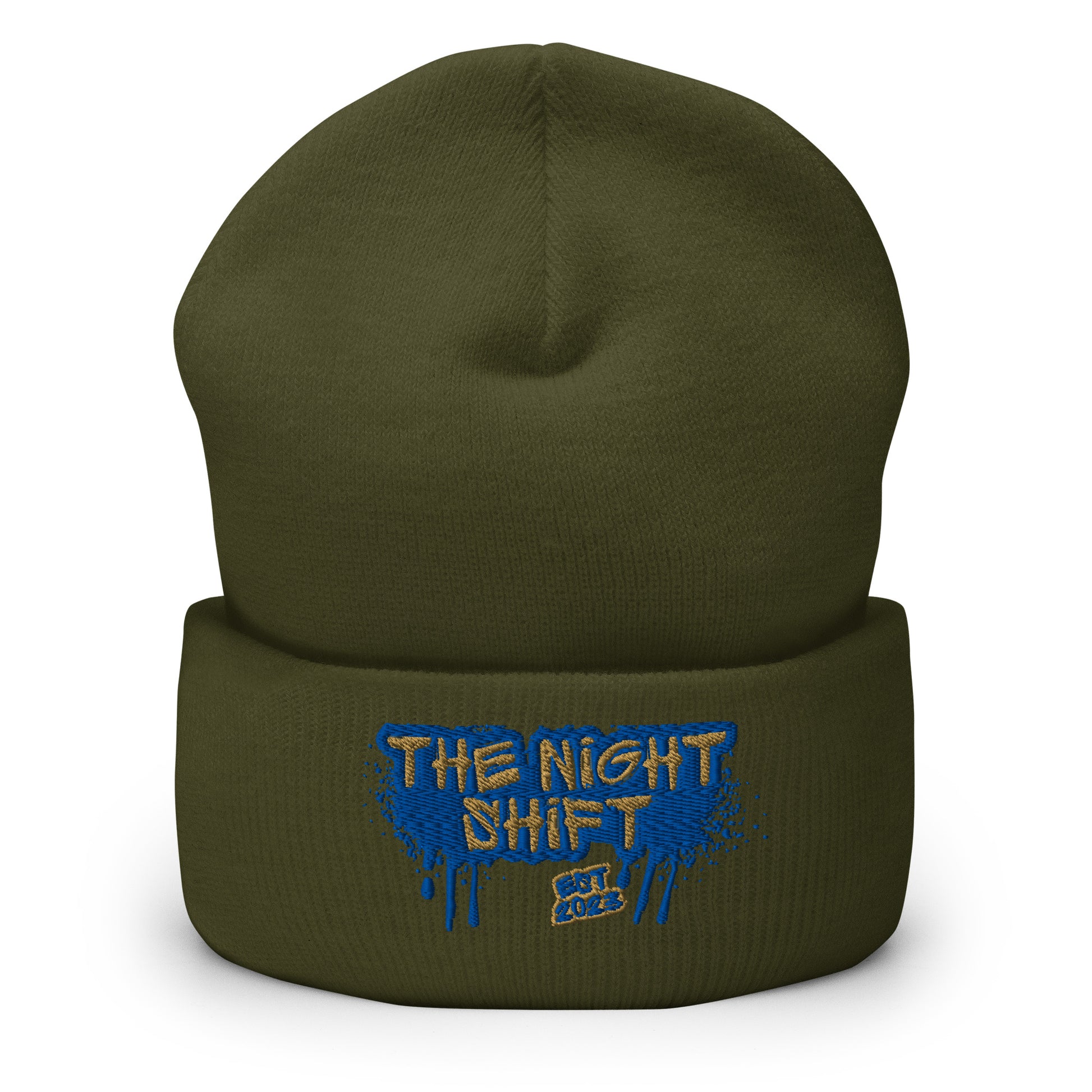 The Night Shift-Embroidered Cuffed Beanie The Night Shift Performance Street Gear by The Night Shift Automotive Apparel