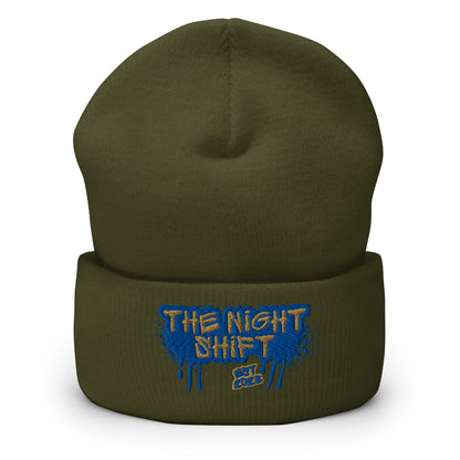 The Night Shift-Embroidered Cuffed Beanie The Night Shift Performance Street Gear by The Night Shift Automotive Apparel