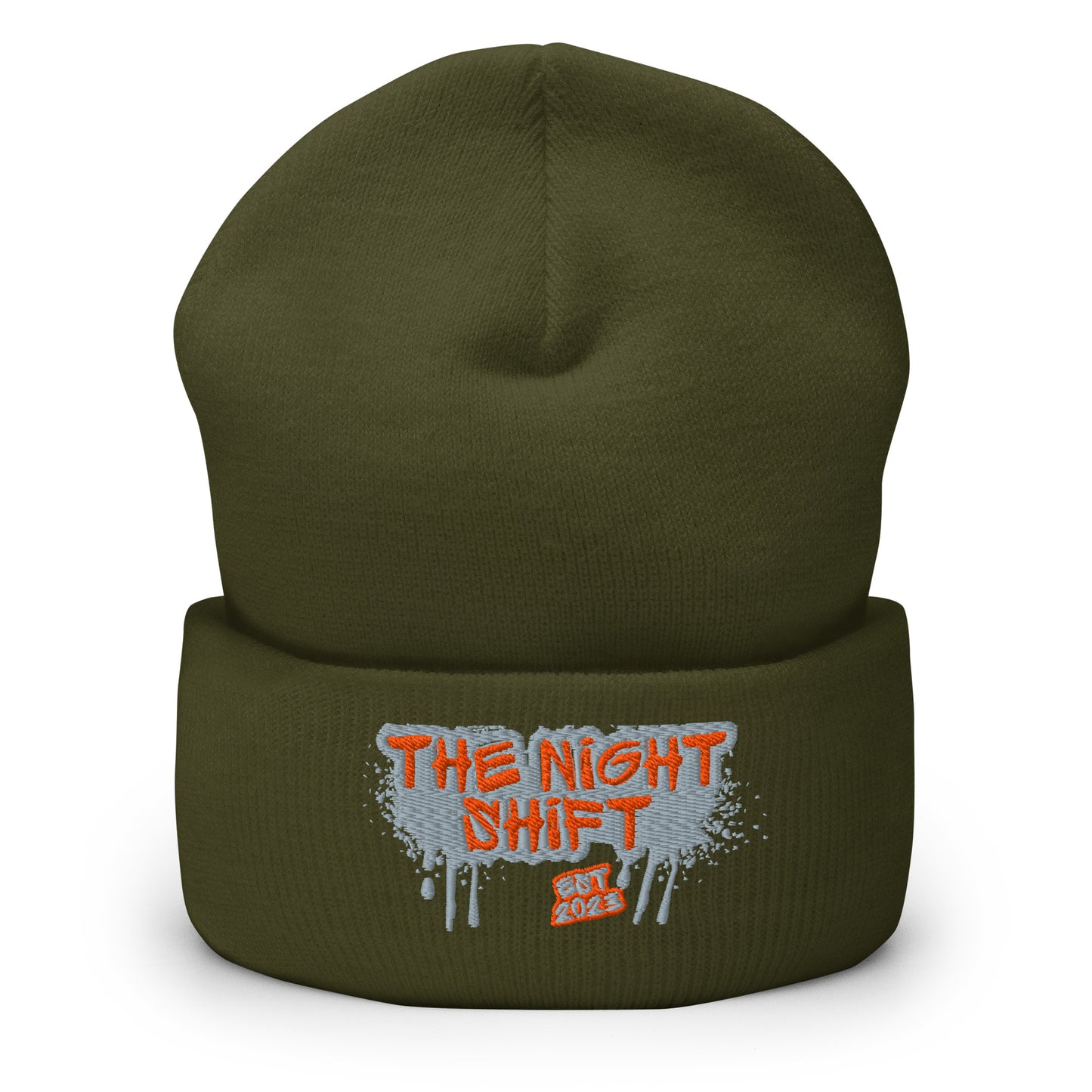 The Night Shift-Embroidered Cuffed Beanie The Night Shift Performance Street Gear by The Night Shift Automotive Apparel