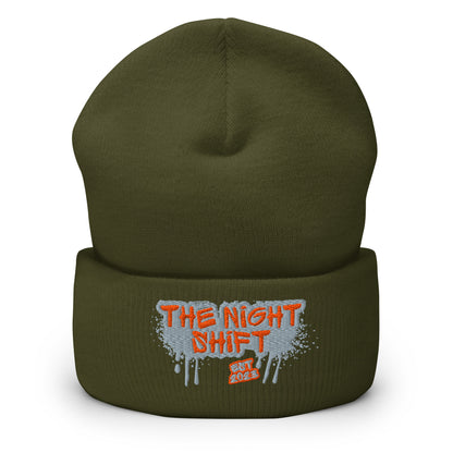 The Night Shift-Embroidered Cuffed Beanie The Night Shift Performance Street Gear by The Night Shift Automotive Apparel