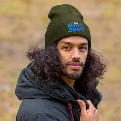 The Night Shift-Embroidered Cuffed Beanie The Night Shift Performance Street Gear by The Night Shift Automotive Apparel