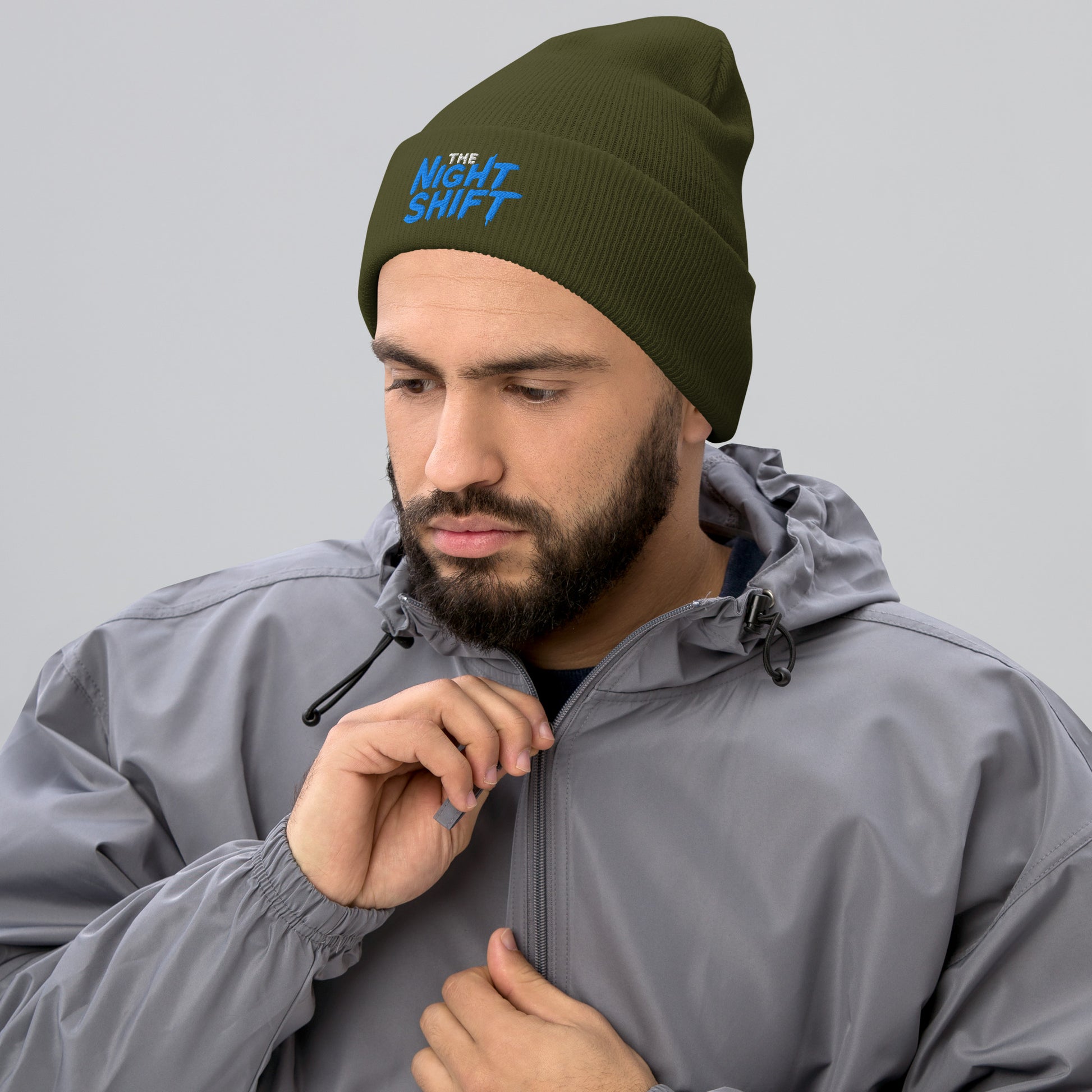 The Night Shift-Embroidered Cuffed Beanie The Night Shift Performance Street Gear by The Night Shift Automotive Apparel