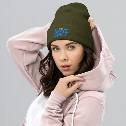 The Night Shift-Embroidered Cuffed Beanie The Night Shift Performance Street Gear by The Night Shift Automotive Apparel