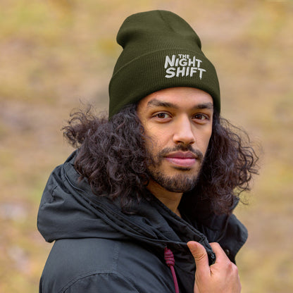 The Night Shift-Embroidered Cuffed Beanie The Night Shift Performance Street Gear by The Night Shift Automotive Apparel