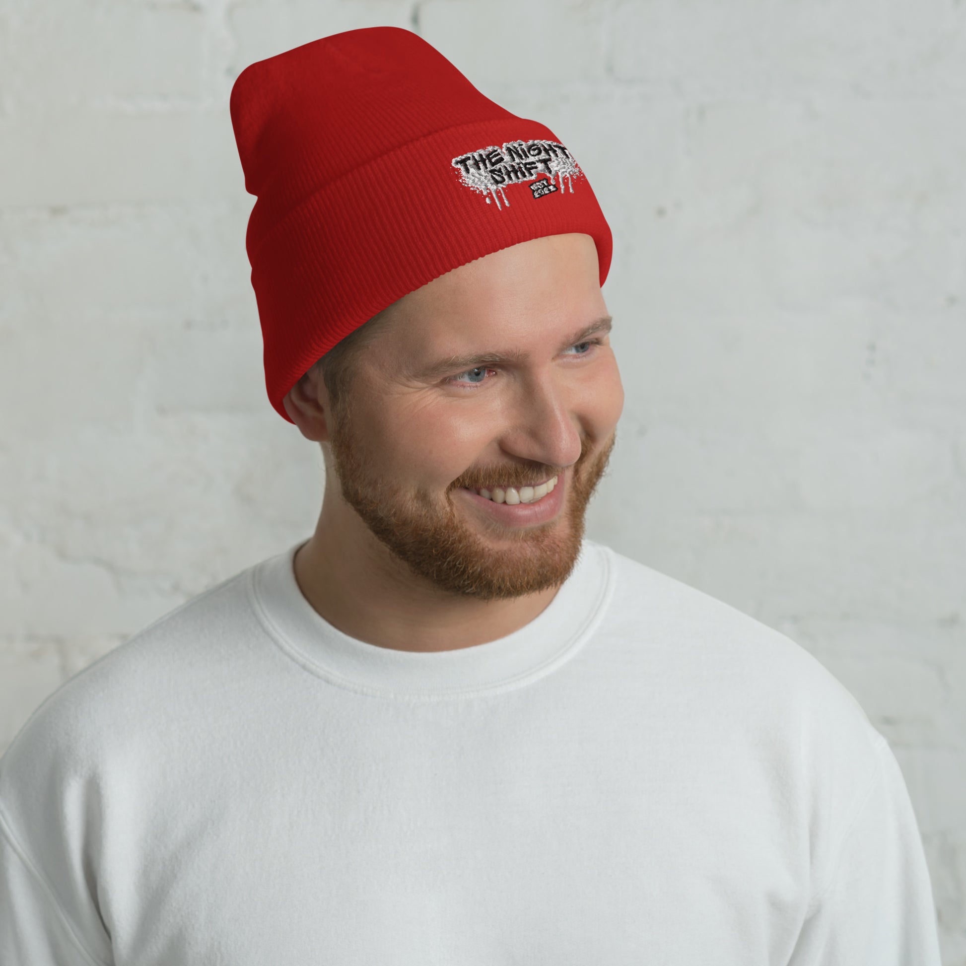 The Night Shift-Embroidered Cuffed Beanie The Night Shift Performance Street Gear by The Night Shift Automotive Apparel