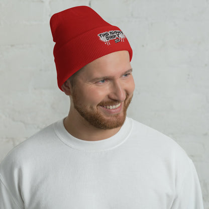 The Night Shift-Embroidered Cuffed Beanie The Night Shift Performance Street Gear by The Night Shift Automotive Apparel