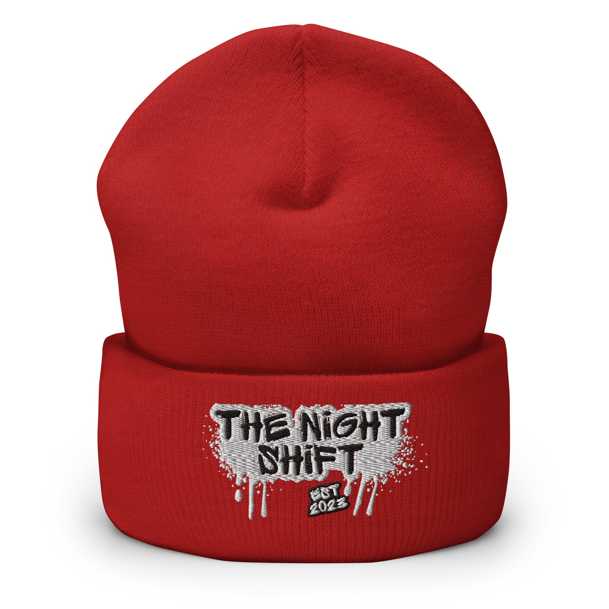 The Night Shift-Embroidered Cuffed Beanie The Night Shift Performance Street Gear by The Night Shift Automotive Apparel