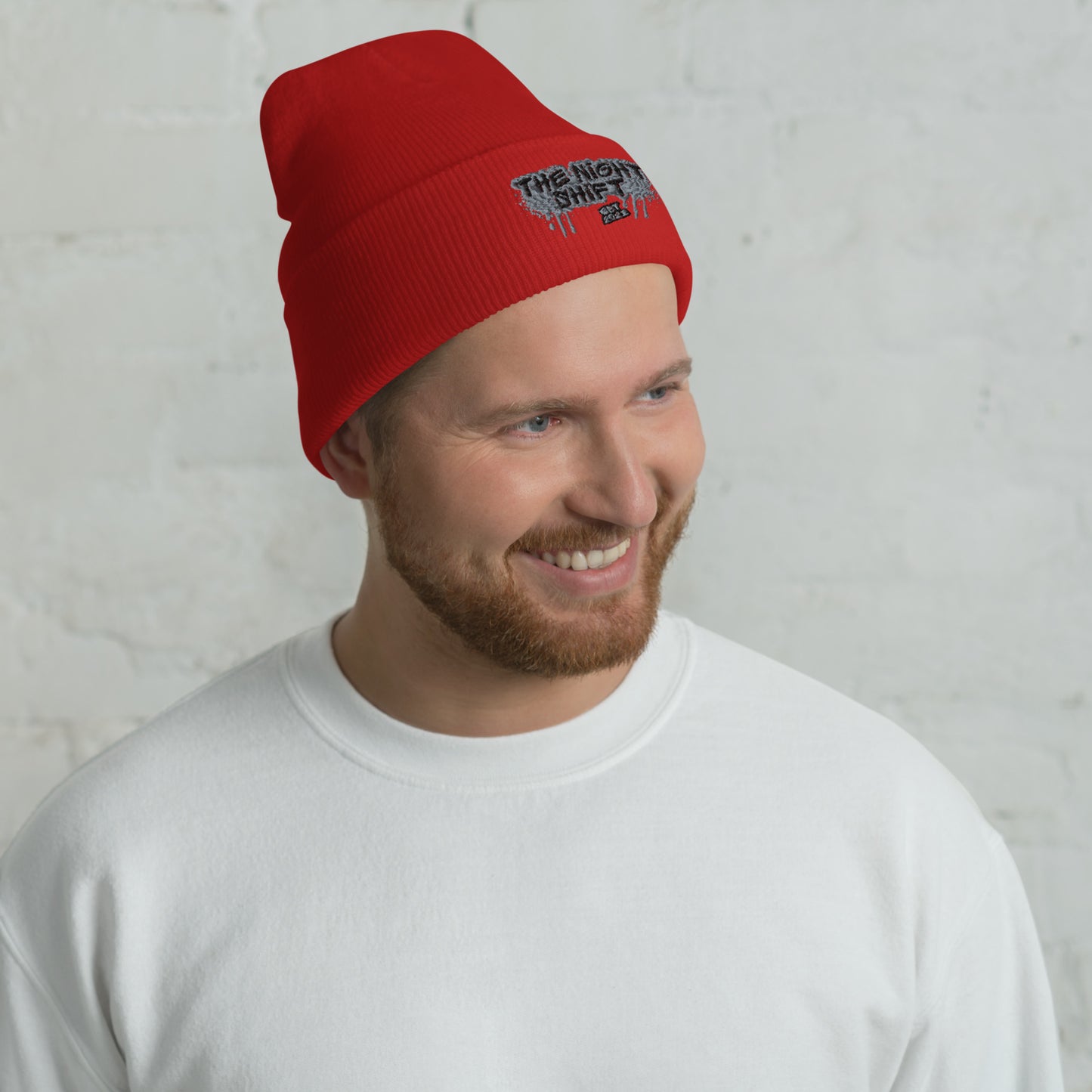 The Night Shift-Embroidered Cuffed Beanie The Night Shift Performance Street Gear by The Night Shift Automotive Apparel