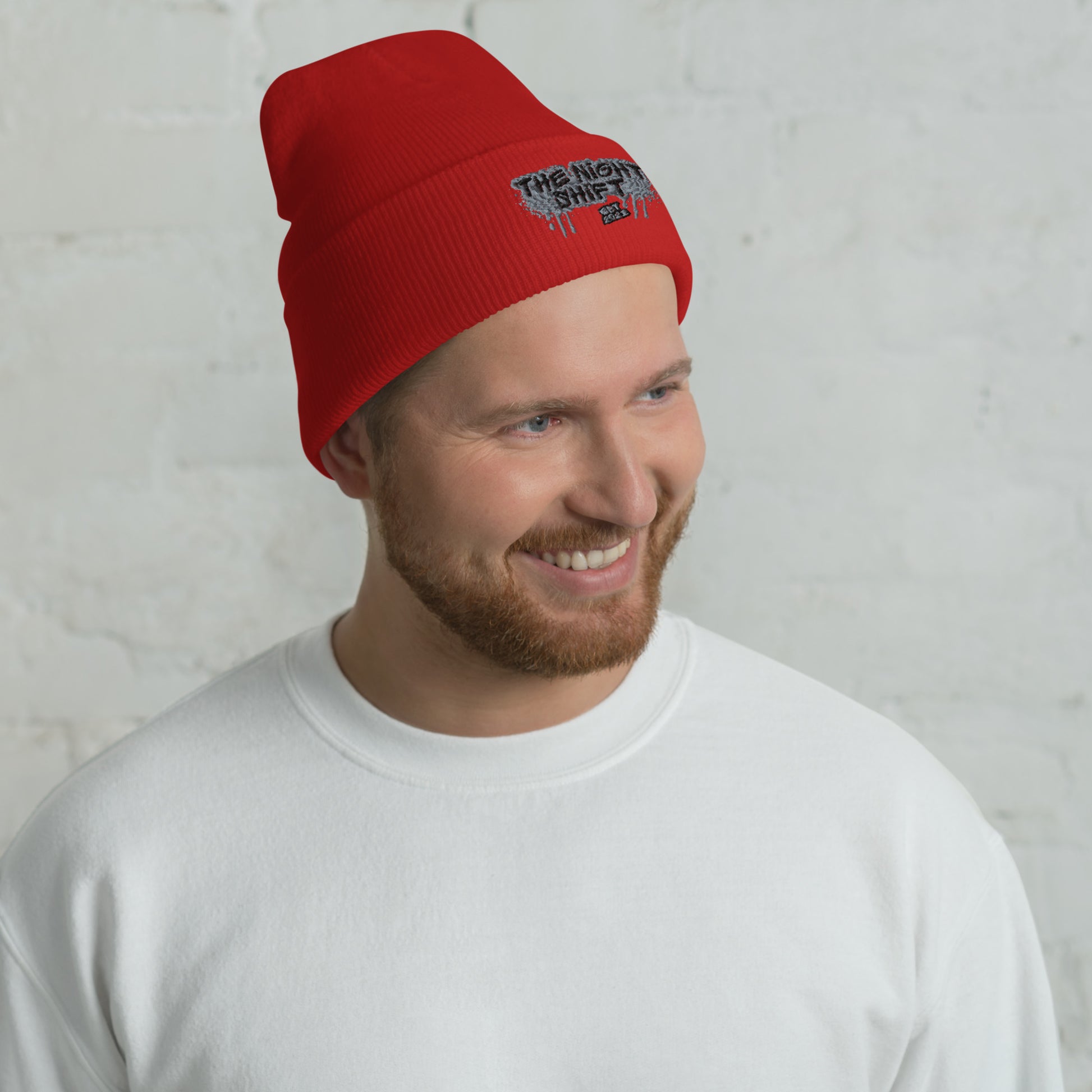 The Night Shift-Embroidered Cuffed Beanie The Night Shift Performance Street Gear by The Night Shift Automotive Apparel
