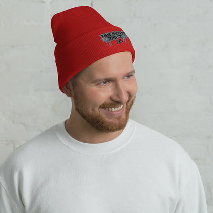 The Night Shift-Embroidered Cuffed Beanie The Night Shift Performance Street Gear by The Night Shift Automotive Apparel