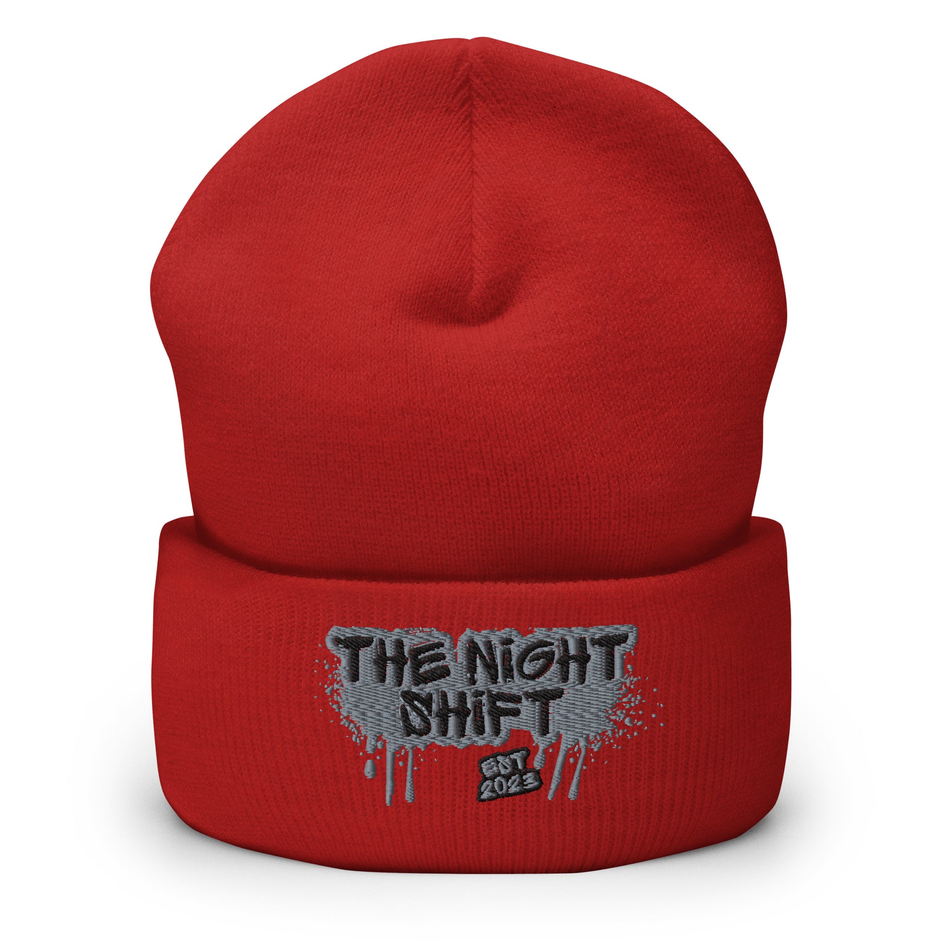 The Night Shift-Embroidered Cuffed Beanie The Night Shift Performance Street Gear by The Night Shift Automotive Apparel