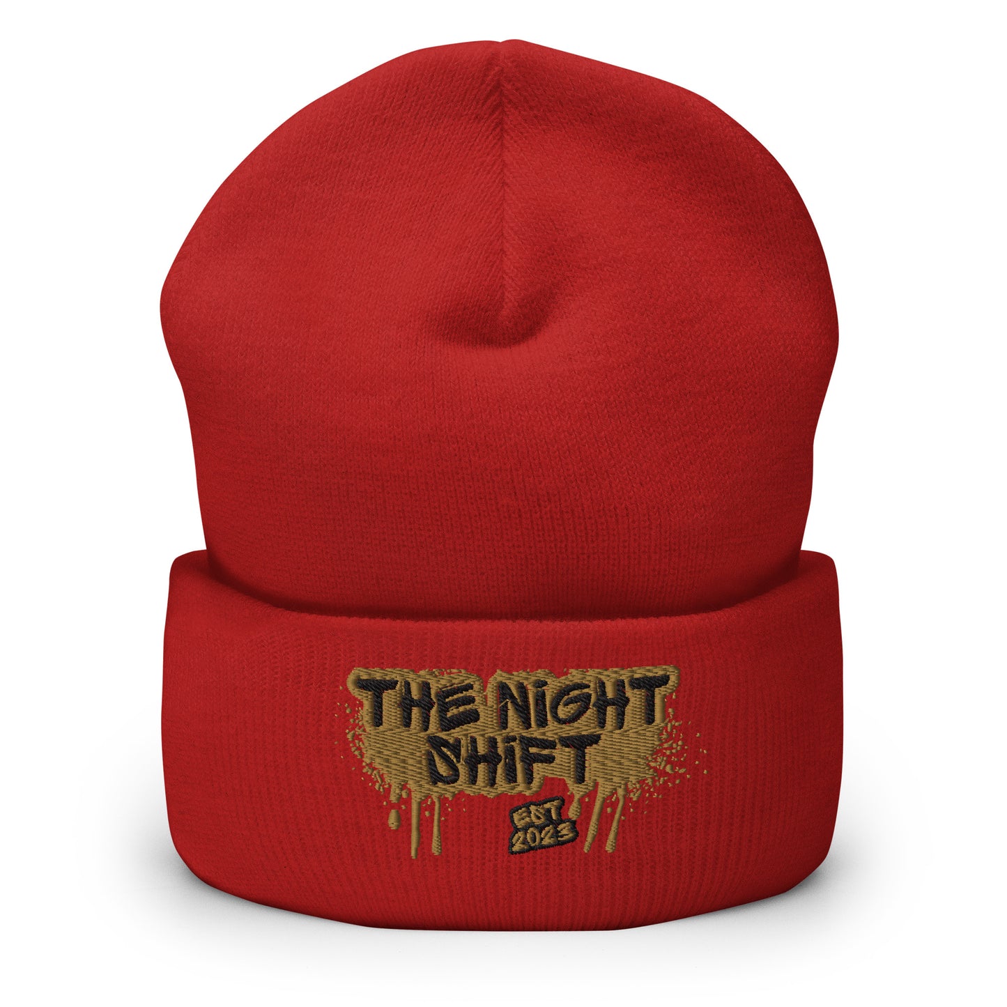 The Night Shift-Embroidered Cuffed Beanie The Night Shift Performance Street Gear by The Night Shift Automotive Apparel