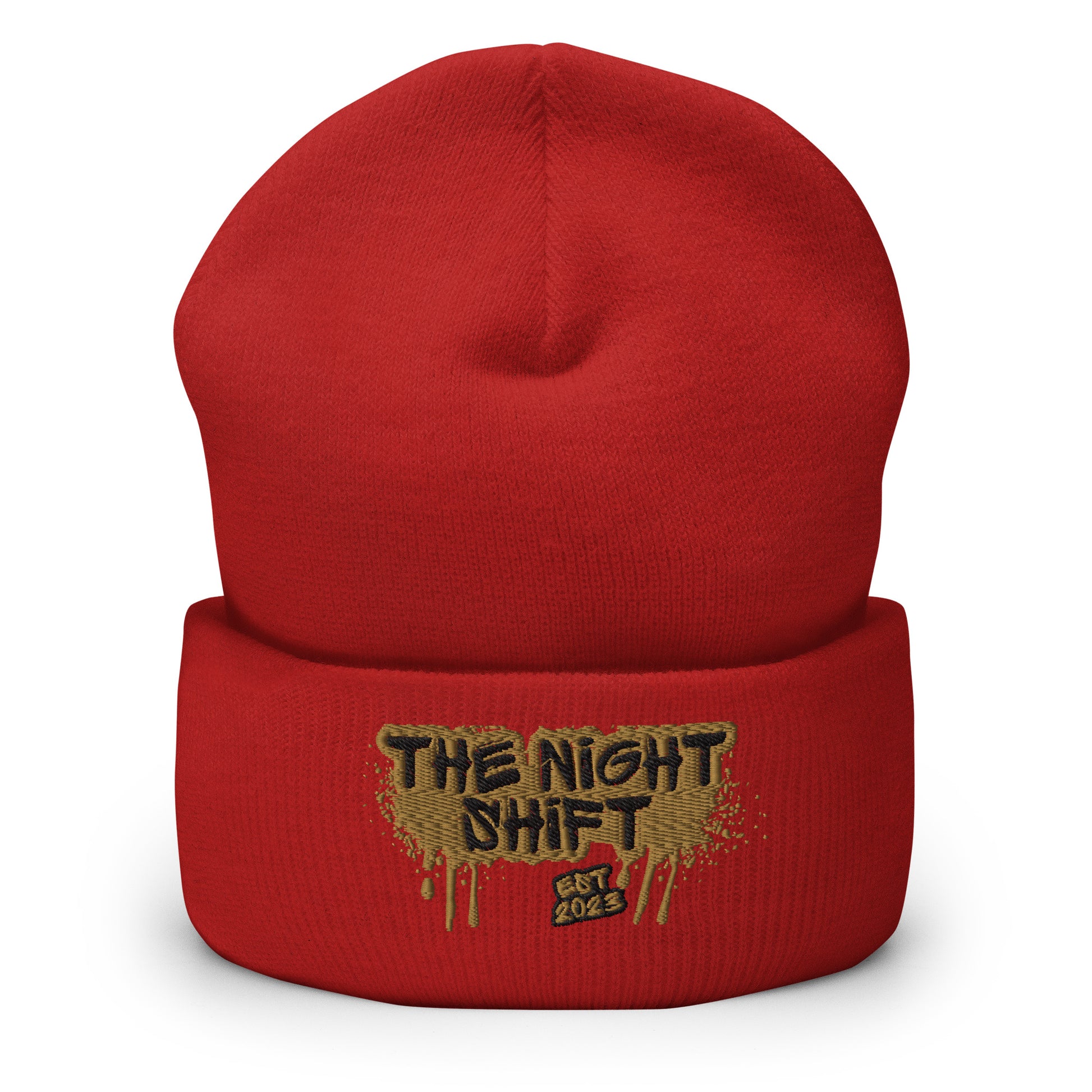 The Night Shift-Embroidered Cuffed Beanie The Night Shift Performance Street Gear by The Night Shift Automotive Apparel