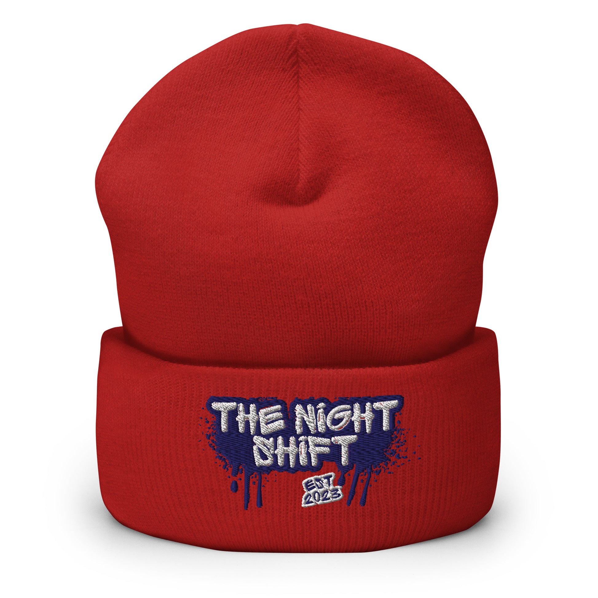 The Night Shift-Embroidered Cuffed Beanie The Night Shift Performance Street Gear by The Night Shift Automotive Apparel