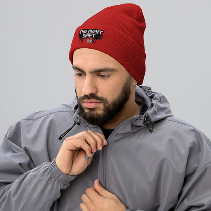 The Night Shift-Embroidered Cuffed Beanie The Night Shift Performance Street Gear by The Night Shift Automotive Apparel