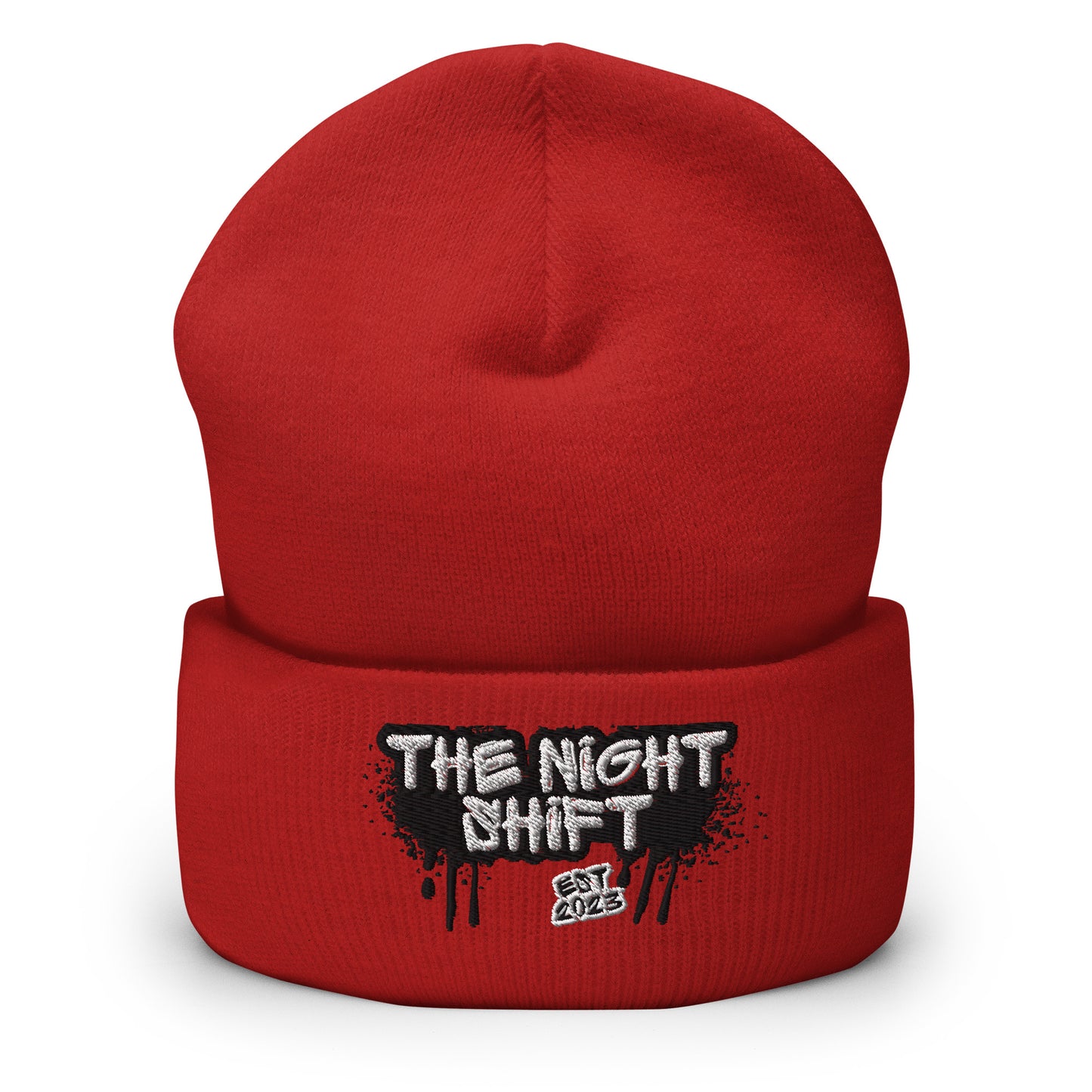 The Night Shift-Embroidered Cuffed Beanie The Night Shift Performance Street Gear by The Night Shift Automotive Apparel