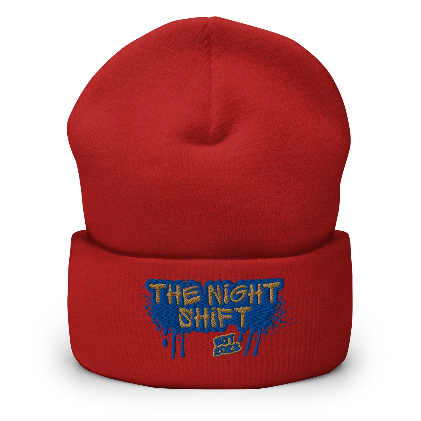 The Night Shift-Embroidered Cuffed Beanie The Night Shift Performance Street Gear by The Night Shift Automotive Apparel