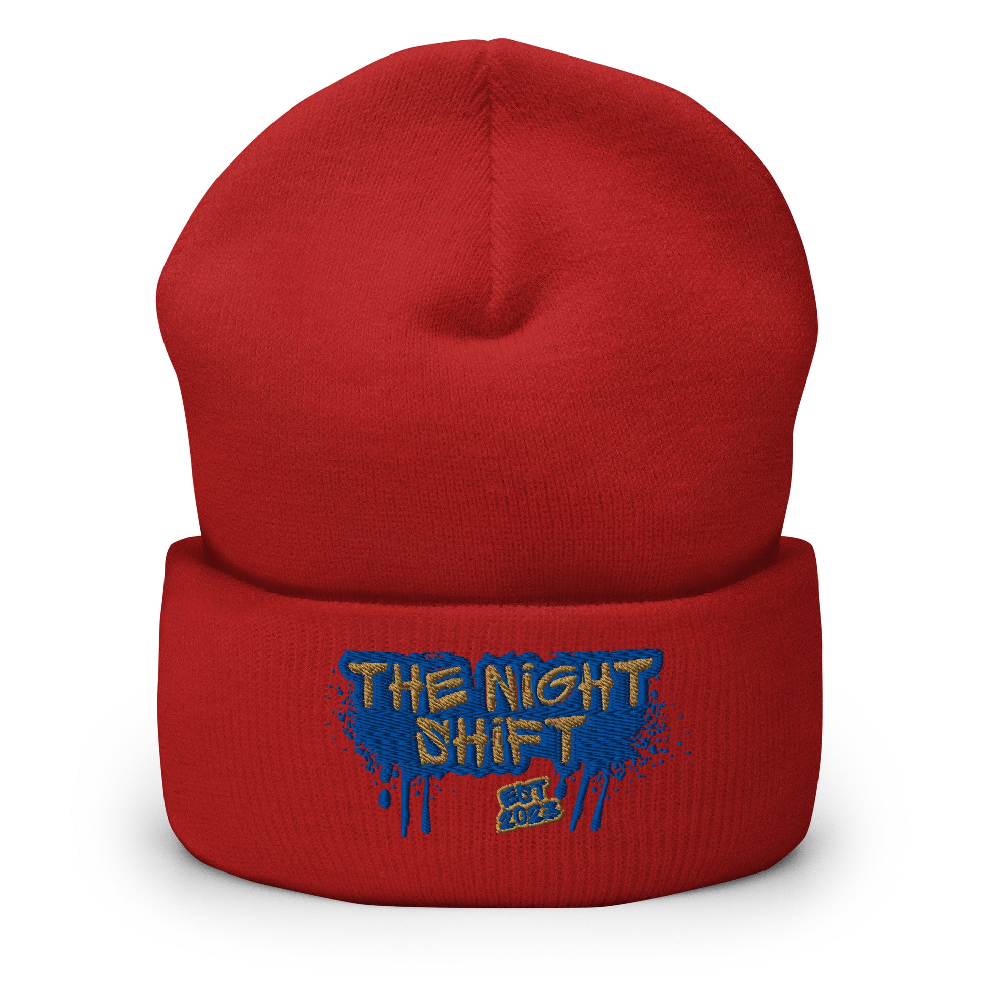 The Night Shift-Embroidered Cuffed Beanie The Night Shift Performance Street Gear by The Night Shift Automotive Apparel