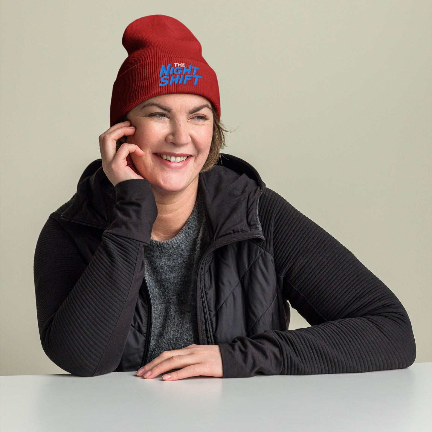 The Night Shift-Embroidered Cuffed Beanie The Night Shift Performance Street Gear by The Night Shift Automotive Apparel