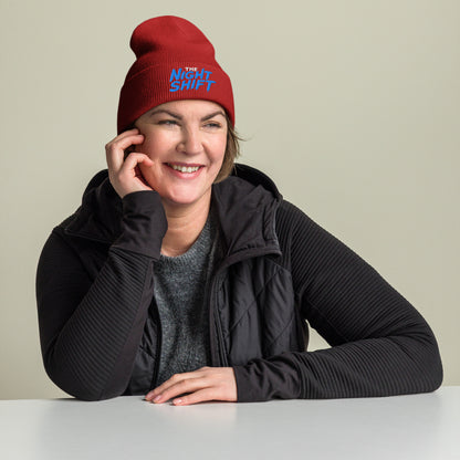 The Night Shift-Embroidered Cuffed Beanie The Night Shift Performance Street Gear by The Night Shift Automotive Apparel