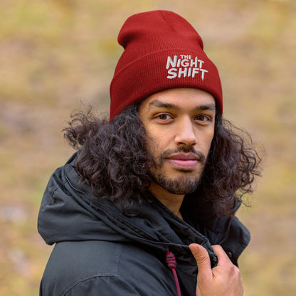 The Night Shift-Embroidered Cuffed Beanie The Night Shift Performance Street Gear by The Night Shift Automotive Apparel