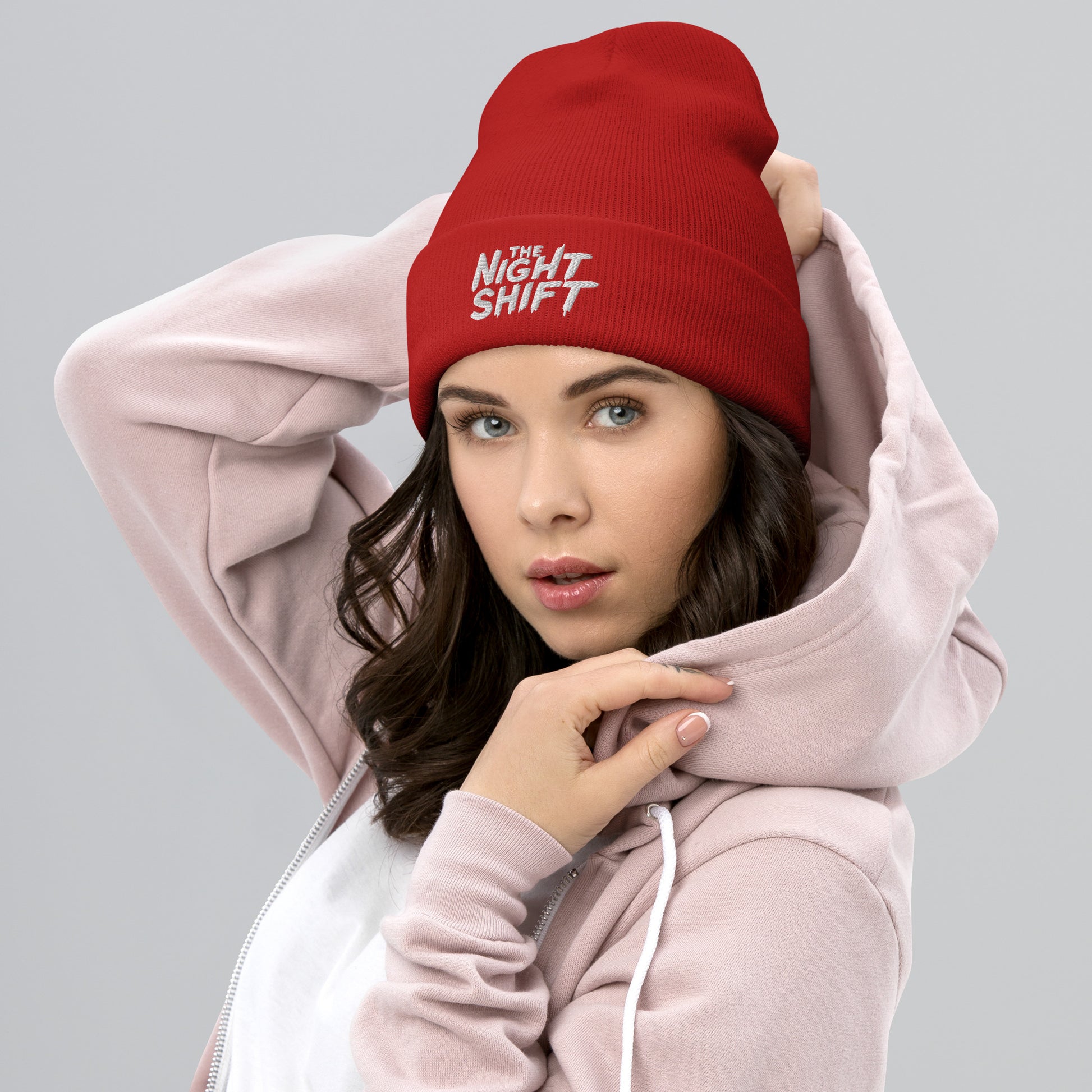 The Night Shift-Embroidered Cuffed Beanie The Night Shift Performance Street Gear by The Night Shift Automotive Apparel