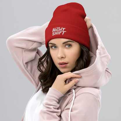 The Night Shift-Embroidered Cuffed Beanie The Night Shift Performance Street Gear by The Night Shift Automotive Apparel