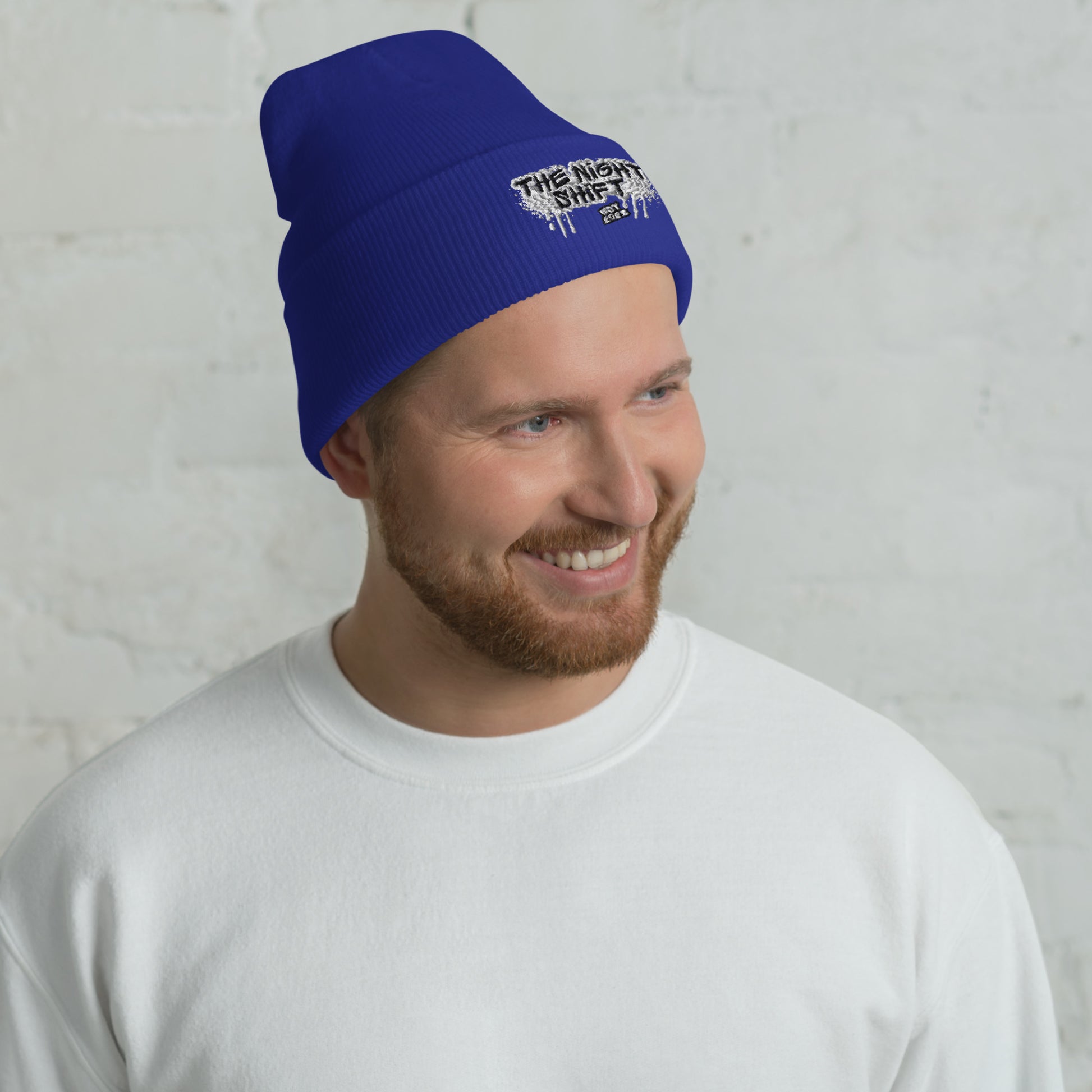 The Night Shift-Embroidered Cuffed Beanie The Night Shift Performance Street Gear by The Night Shift Automotive Apparel