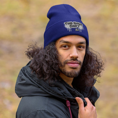 The Night Shift-Embroidered Cuffed Beanie The Night Shift Performance Street Gear by The Night Shift Automotive Apparel