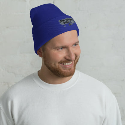 The Night Shift-Embroidered Cuffed Beanie The Night Shift Performance Street Gear by The Night Shift Automotive Apparel
