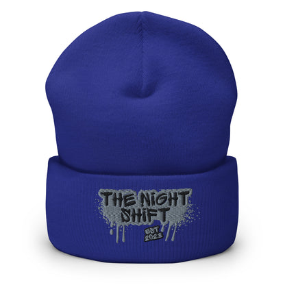 The Night Shift-Embroidered Cuffed Beanie The Night Shift Performance Street Gear by The Night Shift Automotive Apparel