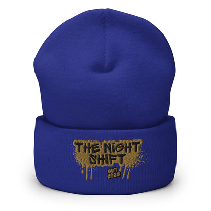 The Night Shift-Embroidered Cuffed Beanie The Night Shift Performance Street Gear by The Night Shift Automotive Apparel