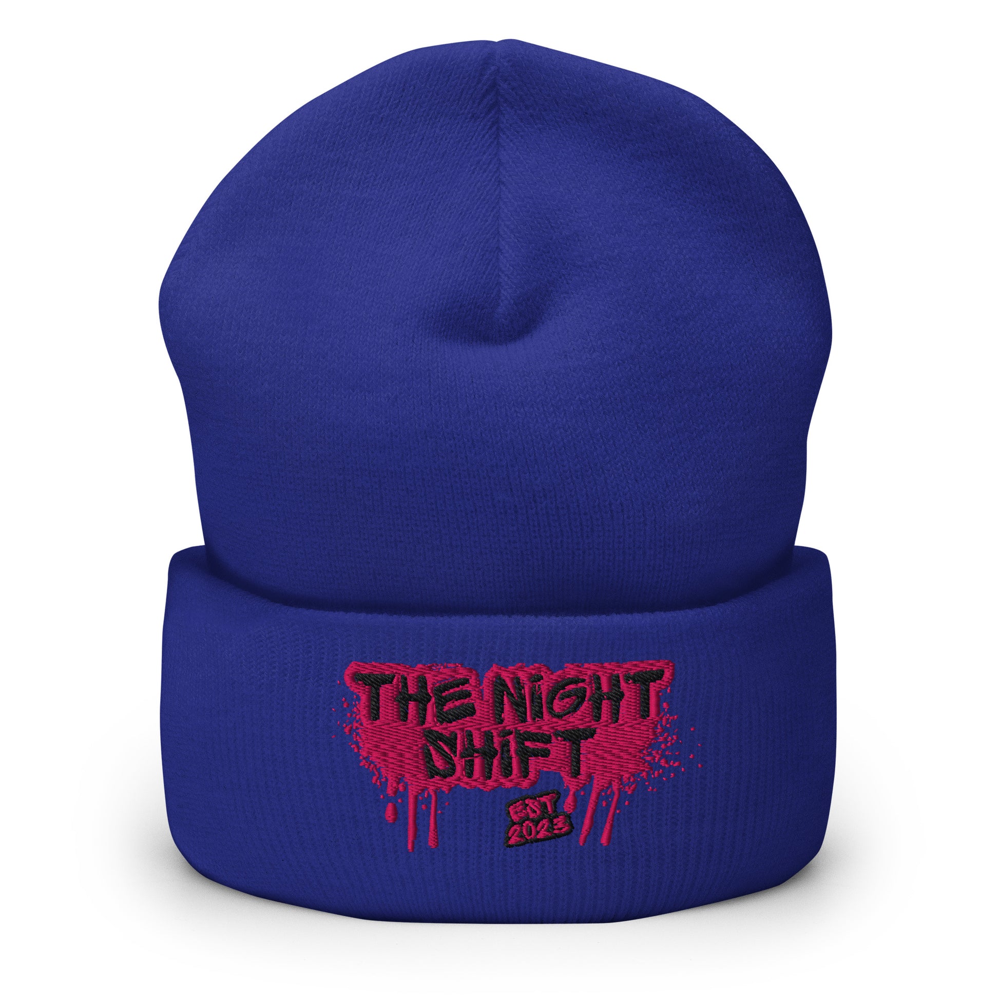 The Night Shift-Embroidered Cuffed Beanie The Night Shift Performance Street Gear by The Night Shift Automotive Apparel