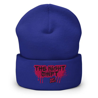 The Night Shift-Embroidered Cuffed Beanie The Night Shift Performance Street Gear by The Night Shift Automotive Apparel