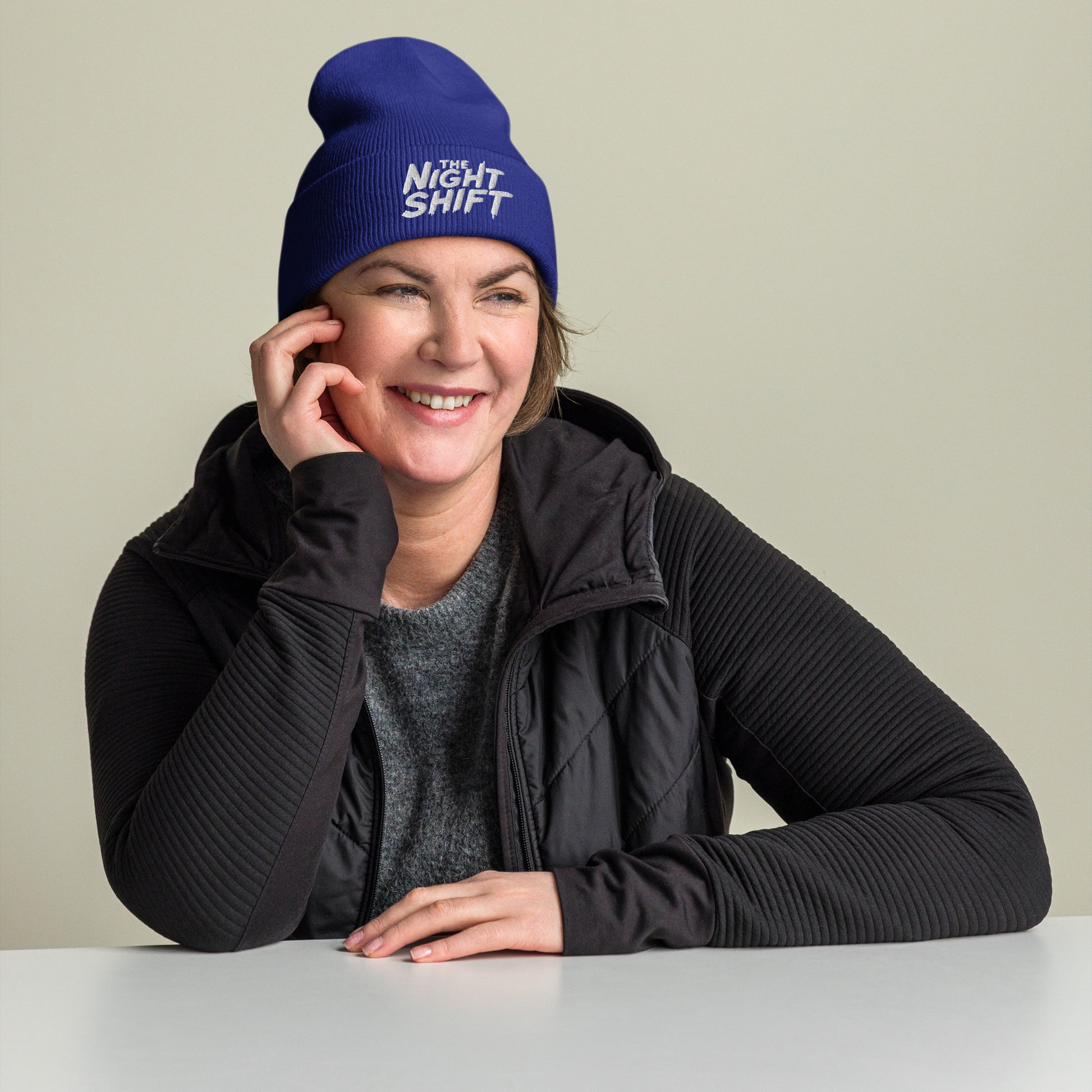 The Night Shift-Embroidered Cuffed Beanie The Night Shift Performance Street Gear by The Night Shift Automotive Apparel