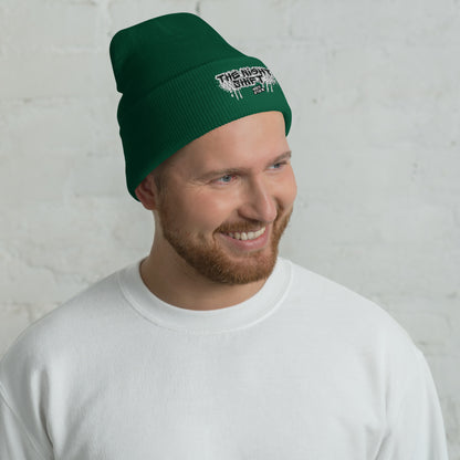 The Night Shift-Embroidered Cuffed Beanie The Night Shift Performance Street Gear by The Night Shift Automotive Apparel