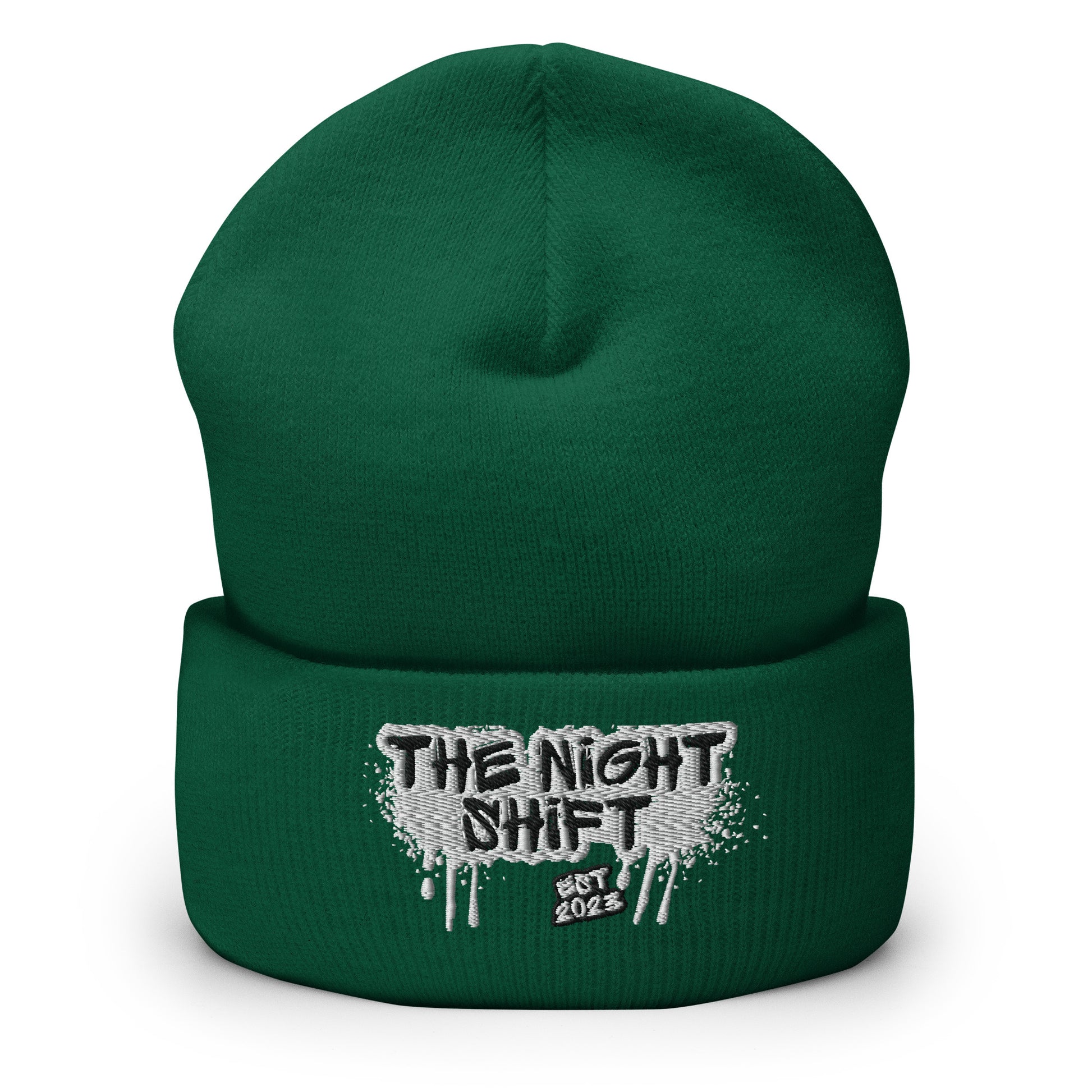 The Night Shift-Embroidered Cuffed Beanie The Night Shift Performance Street Gear by The Night Shift Automotive Apparel