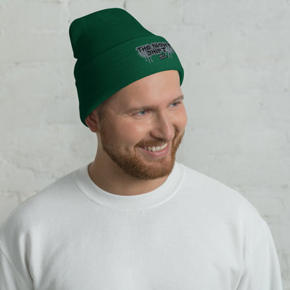 The Night Shift-Embroidered Cuffed Beanie The Night Shift Performance Street Gear by The Night Shift Automotive Apparel