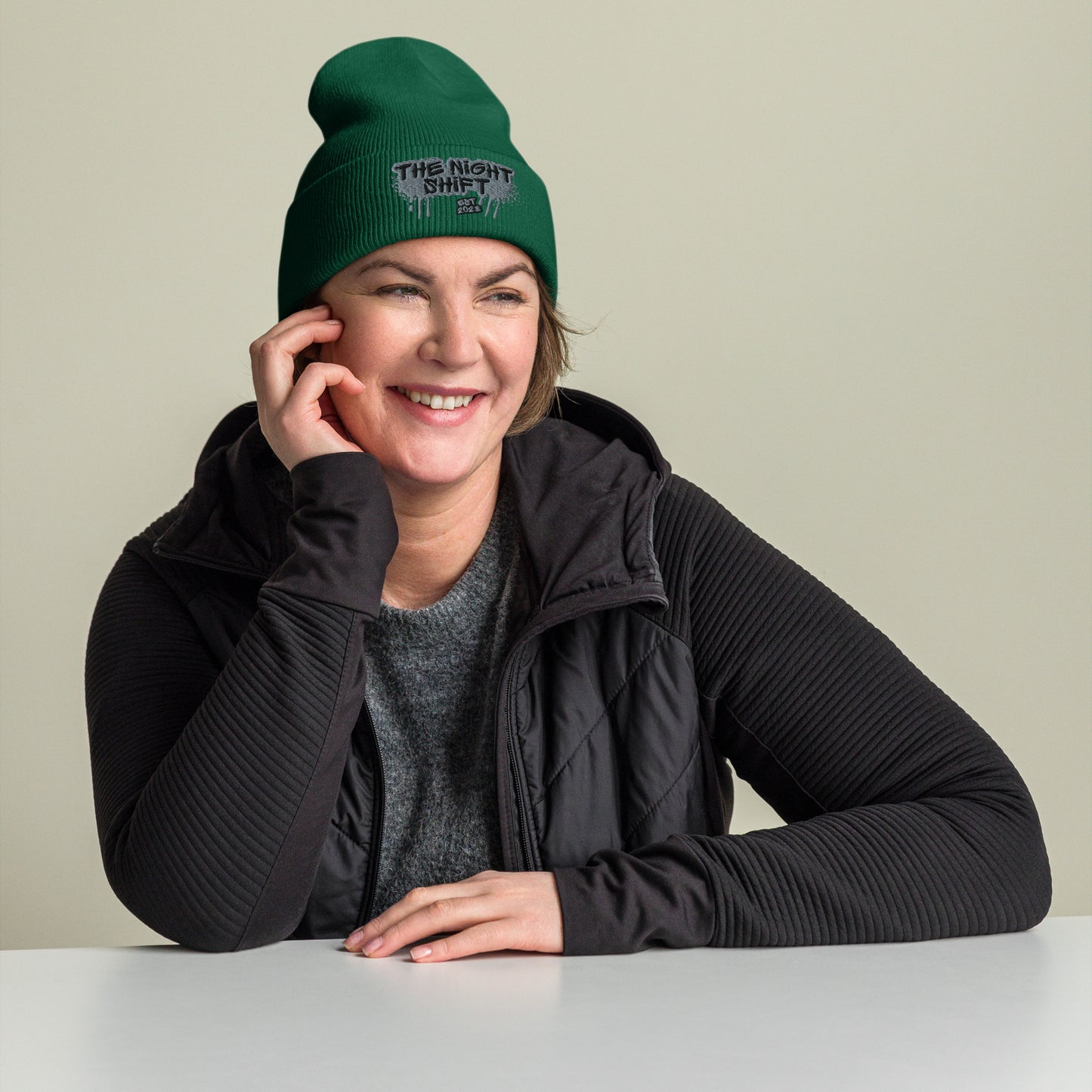 The Night Shift-Embroidered Cuffed Beanie The Night Shift Performance Street Gear by The Night Shift Automotive Apparel