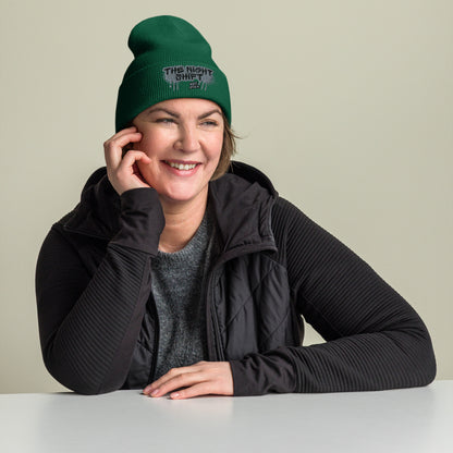The Night Shift-Embroidered Cuffed Beanie The Night Shift Performance Street Gear by The Night Shift Automotive Apparel
