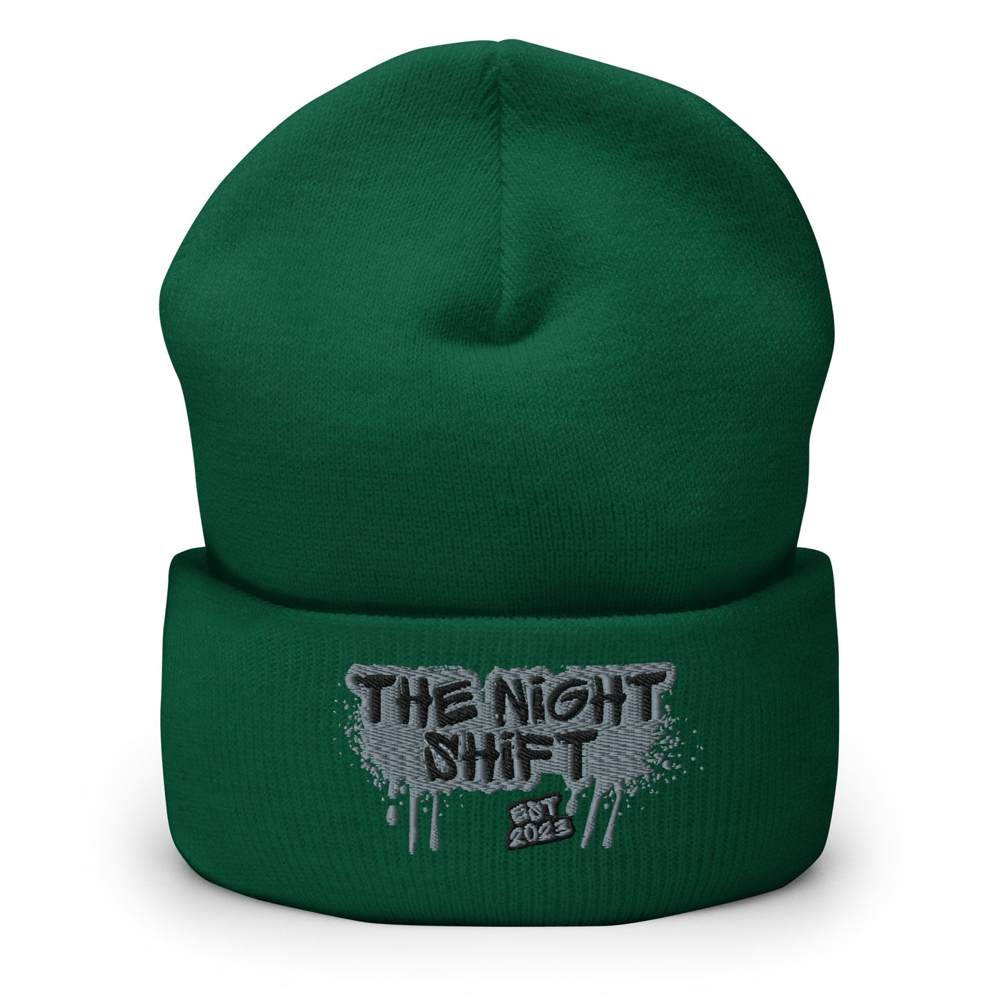 The Night Shift-Embroidered Cuffed Beanie The Night Shift Performance Street Gear by The Night Shift Automotive Apparel