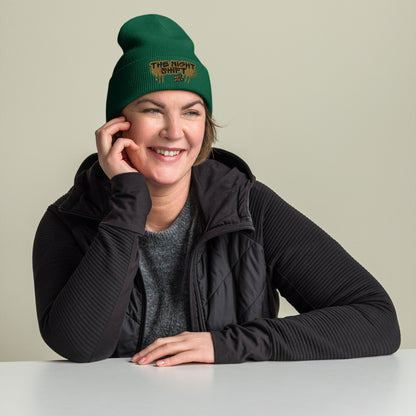 The Night Shift-Embroidered Cuffed Beanie The Night Shift Performance Street Gear by The Night Shift Automotive Apparel