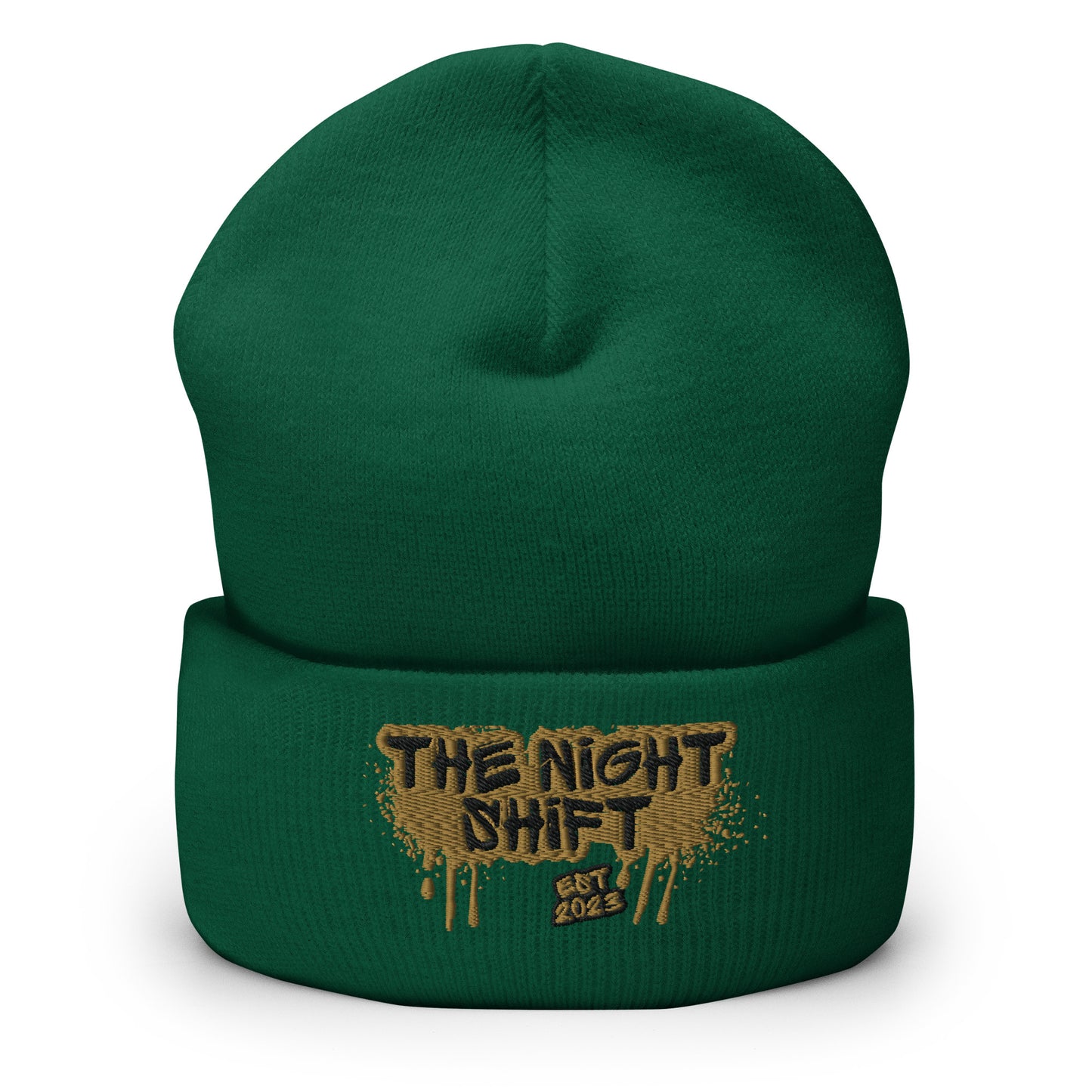 The Night Shift-Embroidered Cuffed Beanie The Night Shift Performance Street Gear by The Night Shift Automotive Apparel