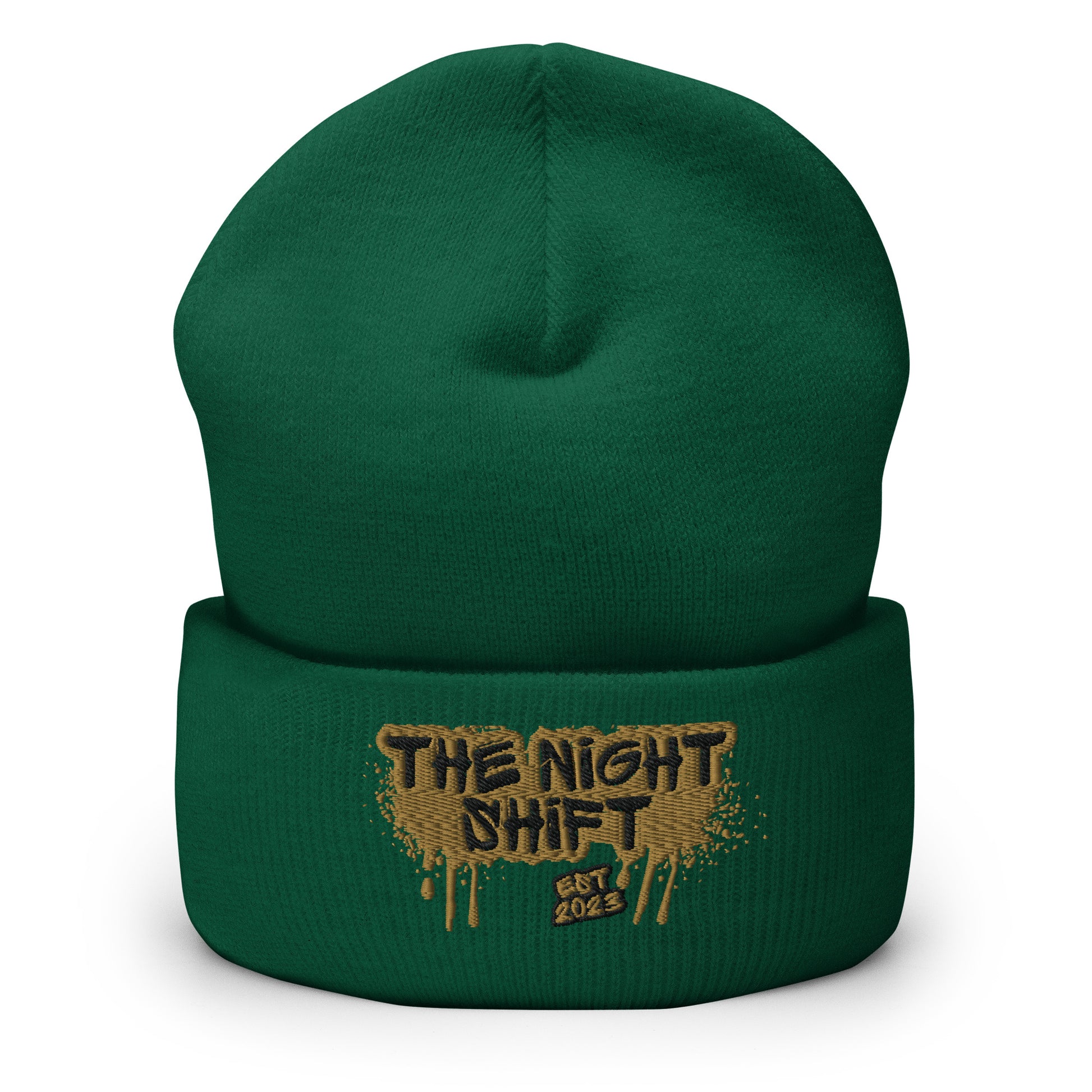 The Night Shift-Embroidered Cuffed Beanie The Night Shift Performance Street Gear by The Night Shift Automotive Apparel