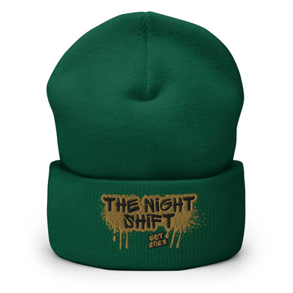 The Night Shift-Embroidered Cuffed Beanie The Night Shift Performance Street Gear by The Night Shift Automotive Apparel